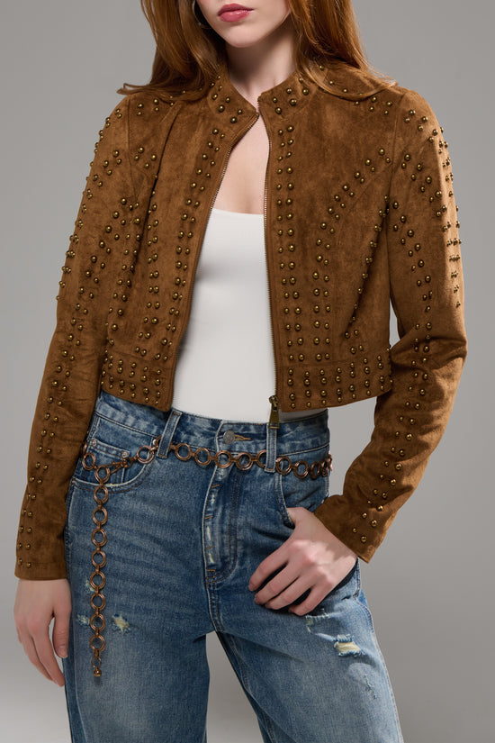 SILZA-BROWN MOTO JACKET