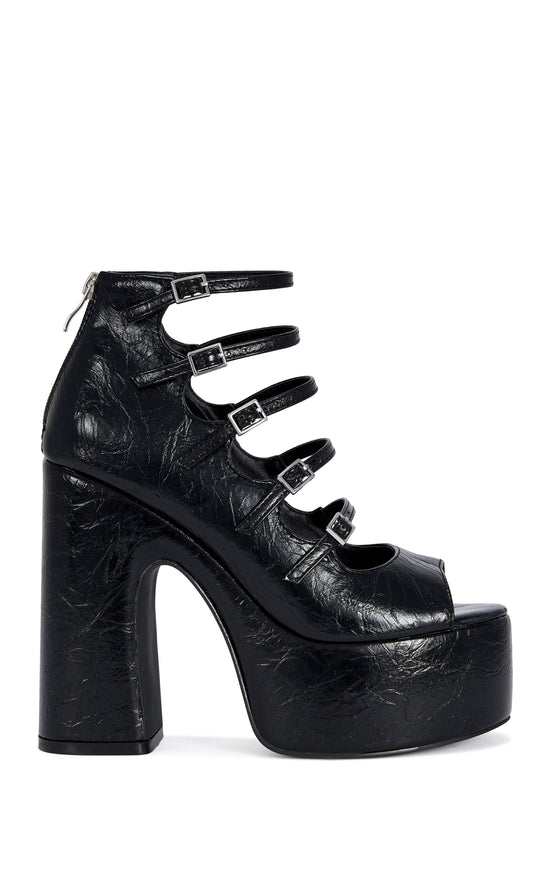 SMITTEN-BLACK STRAPPY PLATFORM PUMP