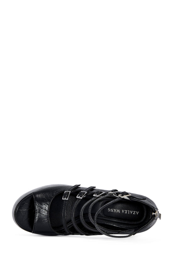 SMITTEN-BLACK STRAPPY PLATFORM PUMP