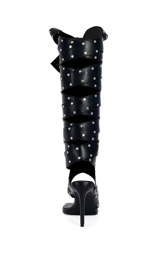 SODALITE-BLACK STILETTO SANDAL
