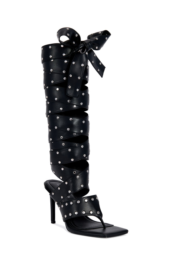 SODALITE-BLACK STILETTO SANDAL