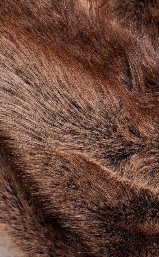STARLET-BROWN FAUX FUR SCARF