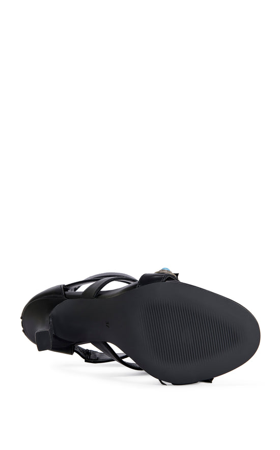 SUMAC-BLACK FRINGE GLADIATOR SANDAL BOOTIE