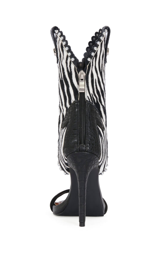 TAHLIE-ZEBRA STILETTO SANDAL | AZALEA WANG
