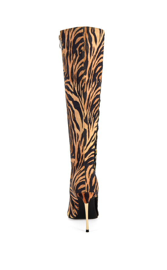 TALUNE-TIGERMULTI POINTED-TOE STILETTO BOOT