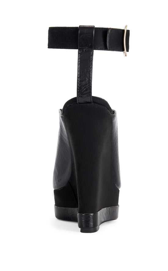 TANA-BLACK PLATFORM WEDGE SANDAL