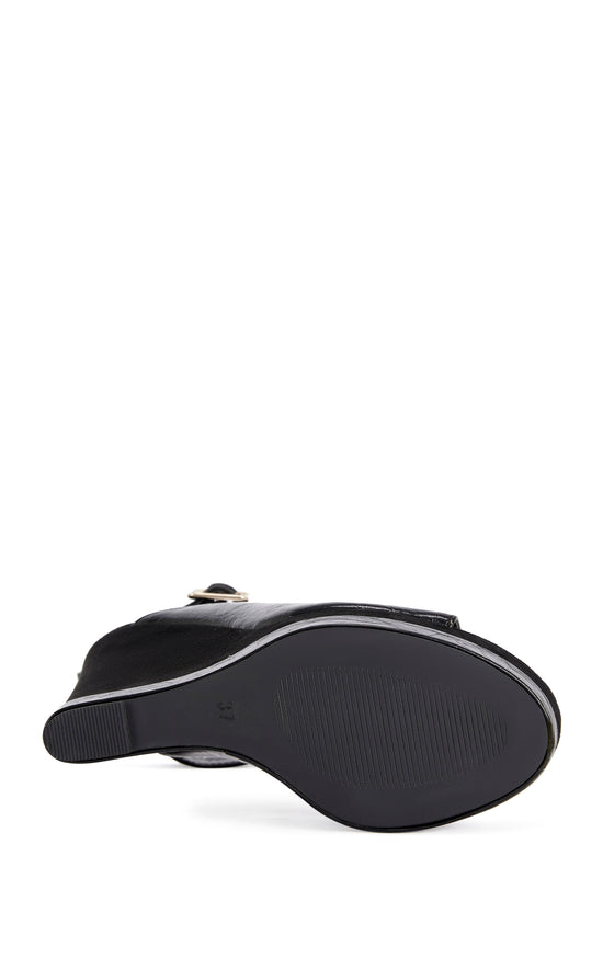 TANA-BLACK PLATFORM WEDGE SANDAL