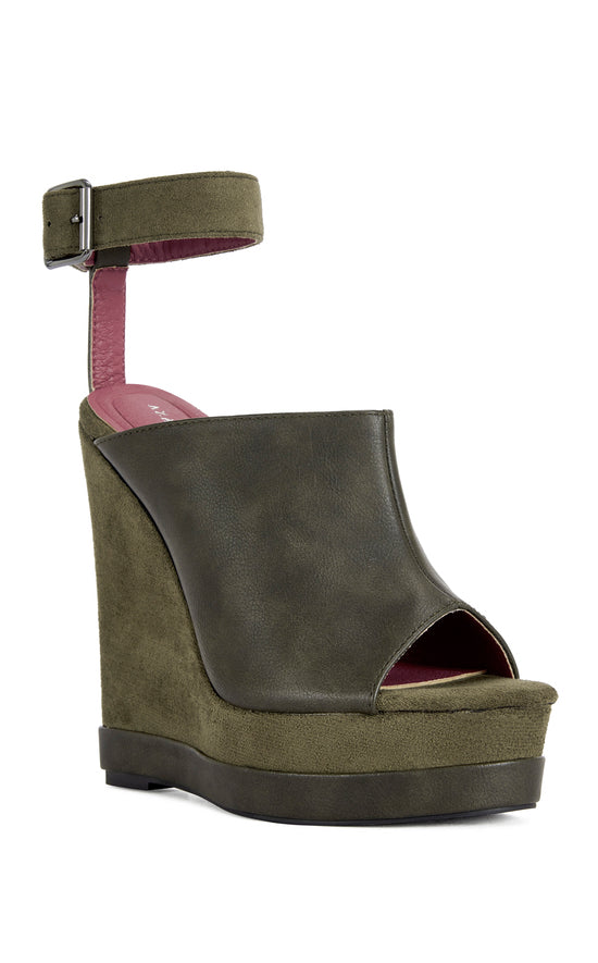 TANA-OLIVE PLATFORM WEDGE SANDAL