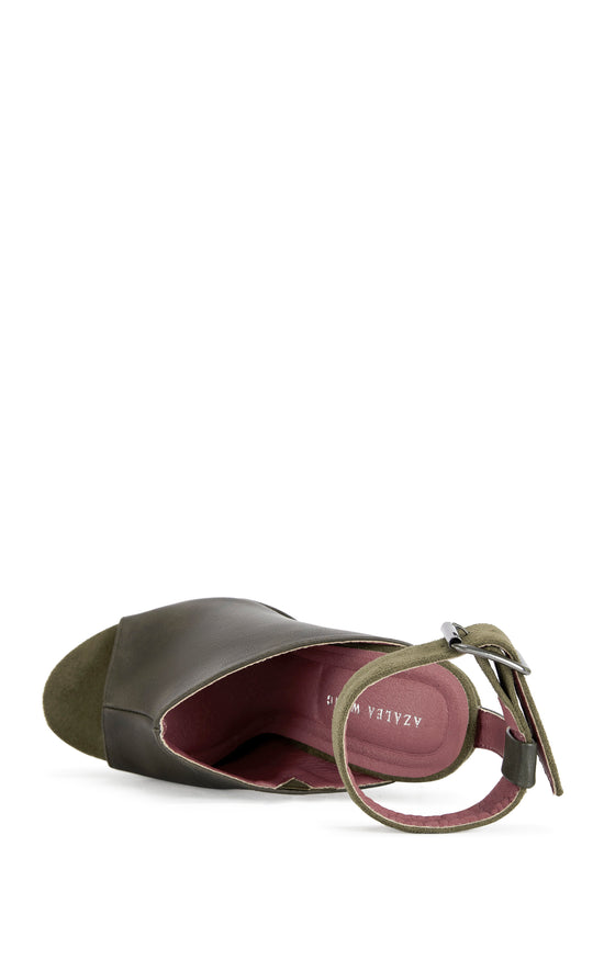 TANA-OLIVE PLATFORM WEDGE SANDAL