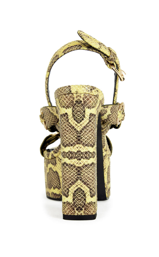 TARYNN-YELLOWSNAKE BLOCK SANDAL