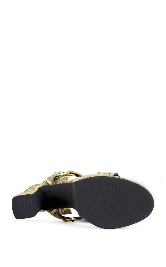 TARYNN-YELLOWSNAKE BLOCK SANDAL