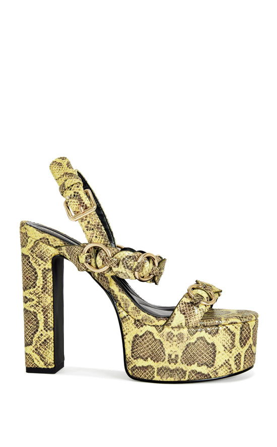 TARYNN-YELLOWSNAKE BLOCK SANDAL