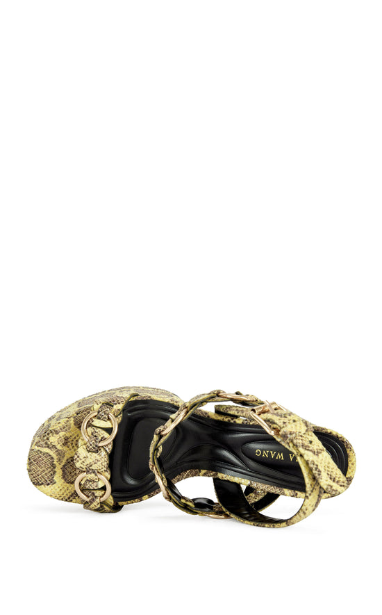TARYNN-YELLOWSNAKE BLOCK SANDAL