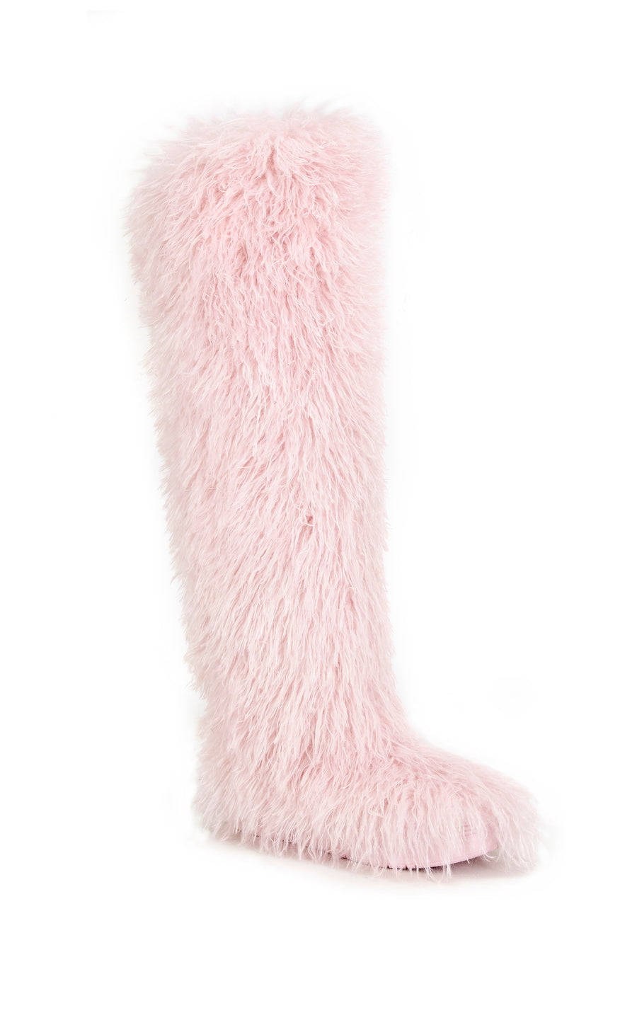 TEMPLETON-PINK SHAGGY SHERPA THIGH HIGH BOOT