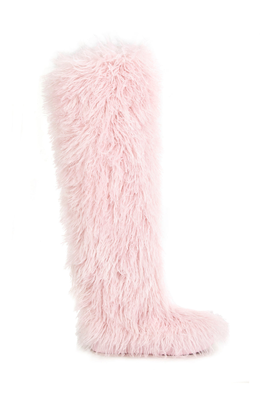 TEMPLETON-PINK SHAGGY SHERPA THIGH HIGH BOOT