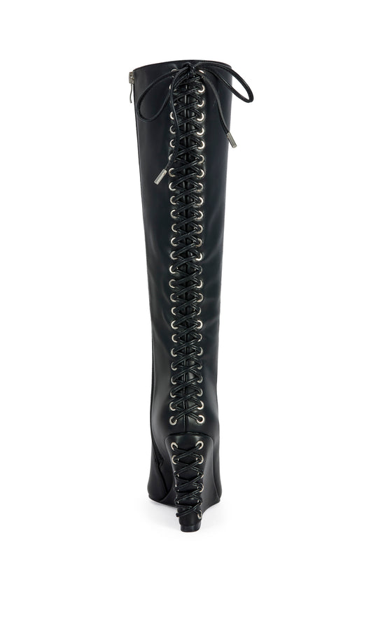 THAUMUS-BLACK WEDGE BOOT