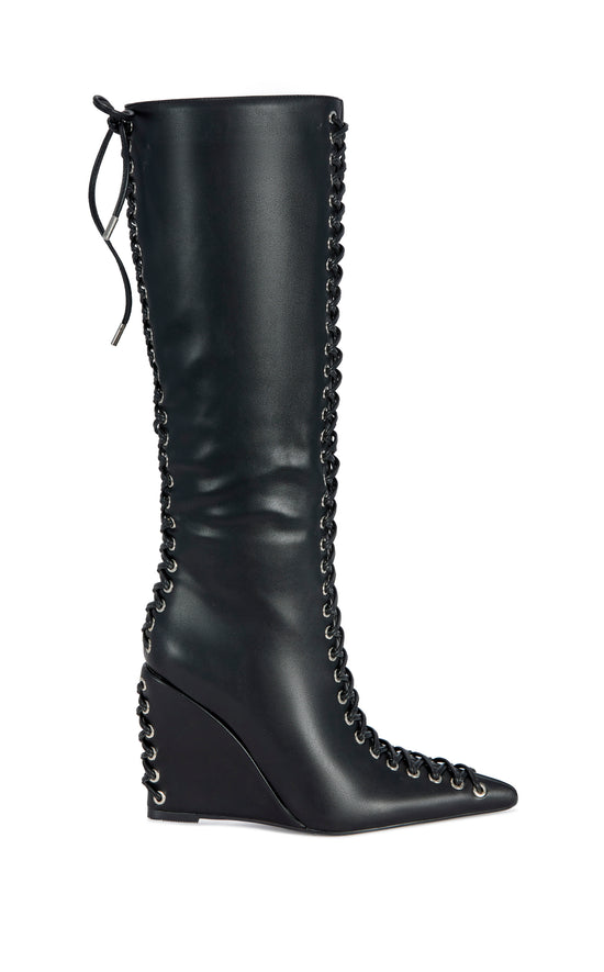 THAUMUS-BLACK WEDGE BOOT