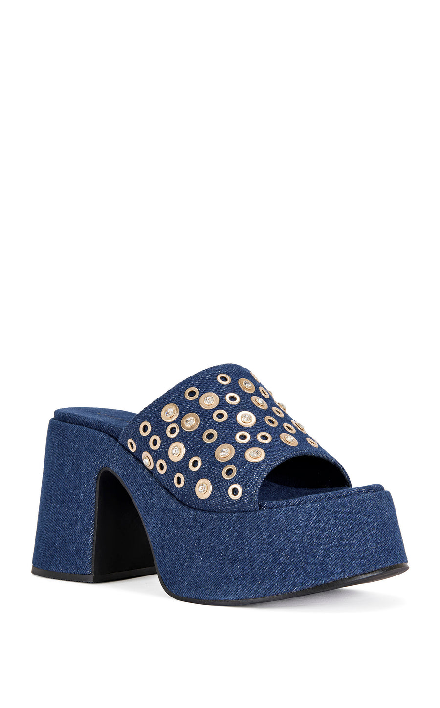 THEODORA-DENIM BLOCK SANDAL | AZALEA WANG