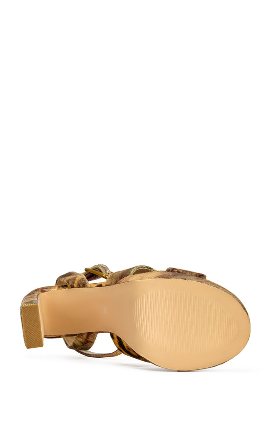 UMA-LEOPARD BLOCK SANDAL
