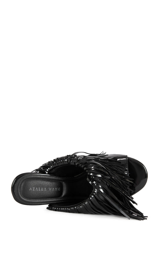 Azalea Wang Vailyn WEDGE Sandal | Women's | Black | Size 6.5 | Sandals