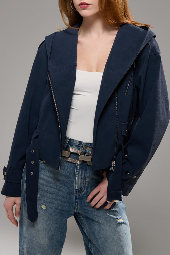 VANTA-NAVY MOTO JACKET