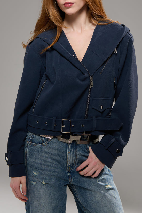 VANTA-NAVY MOTO JACKET