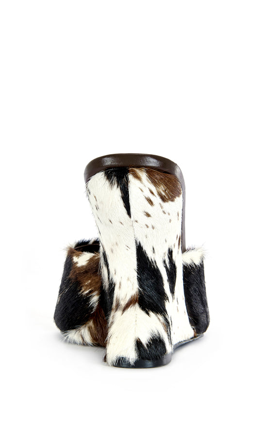 VASA-COW CALF HAIR WEDGE SANDAL