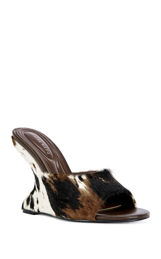 VASA-COW CALF HAIR WEDGE SANDAL