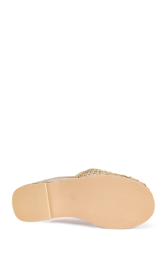 VENNE-NUDE WEDGE SANDAL | AZALEA WANG