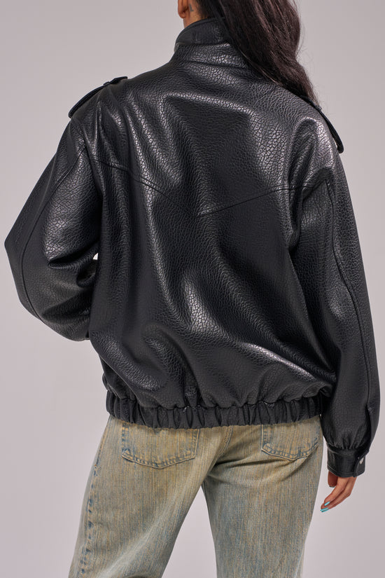 VERLANDER-BLACK BOMBER JACKET