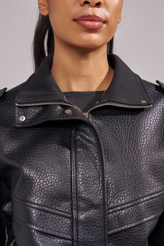 VERLANDER-BLACK BOMBER JACKET