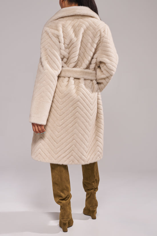 VERONICA-CREAM FAUX FUR COAT