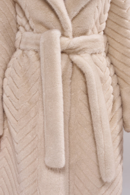 VERONICA-CREAM FAUX FUR COAT