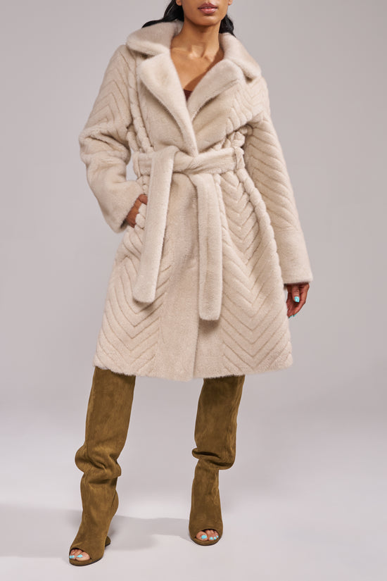 VERONICA-CREAM FAUX FUR COAT