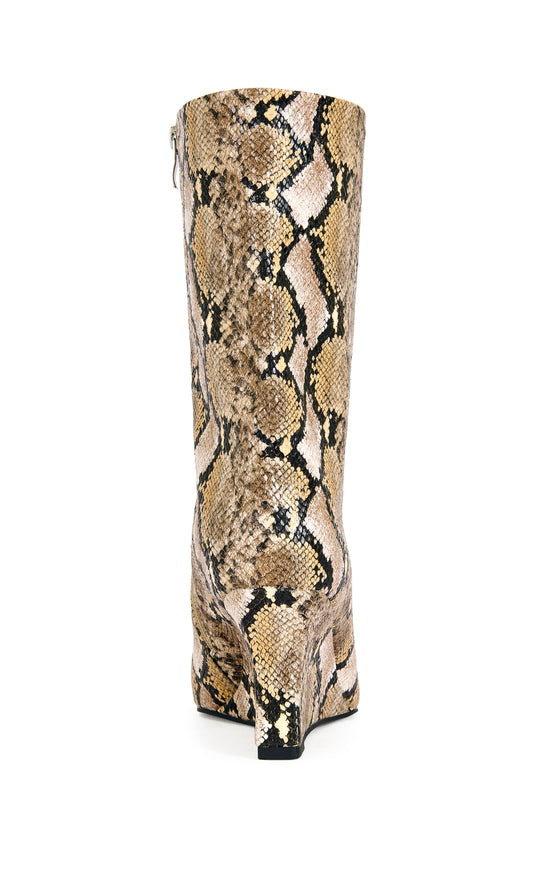 VINCI-SNAKE WEDGE BOOTIE