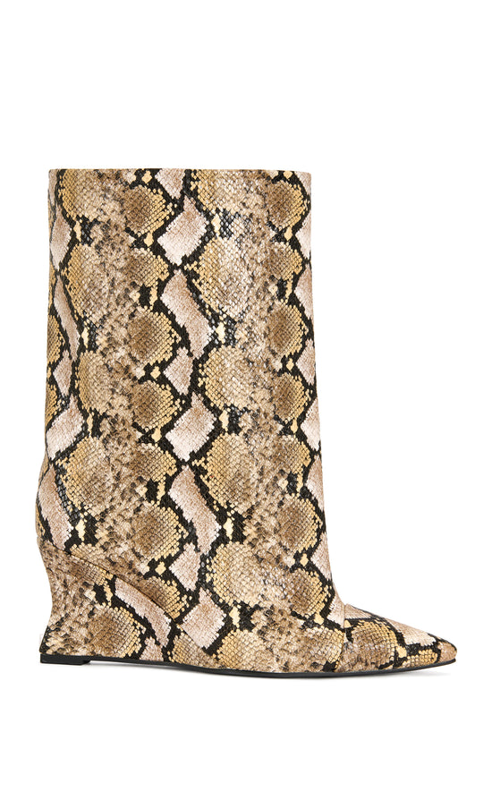 VINCI-SNAKE WEDGE BOOTIE