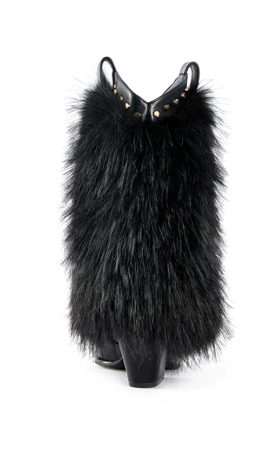 VIOLETTA-BLACK BLOCK HEELED BOOTIE