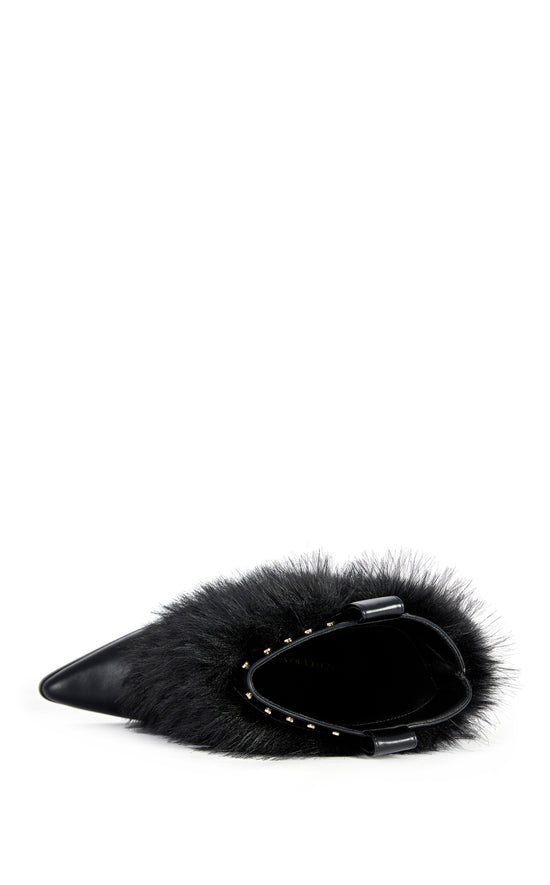 VIOLETTA-BLACK BLOCK HEELED BOOTIE