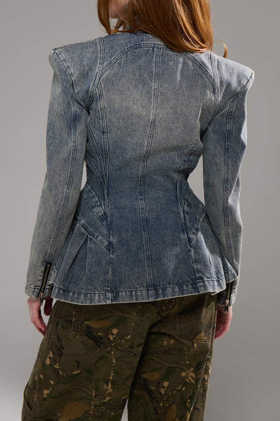 VIRELLE-DENIM DENIM OUTERWEAR | AZALEA WANG