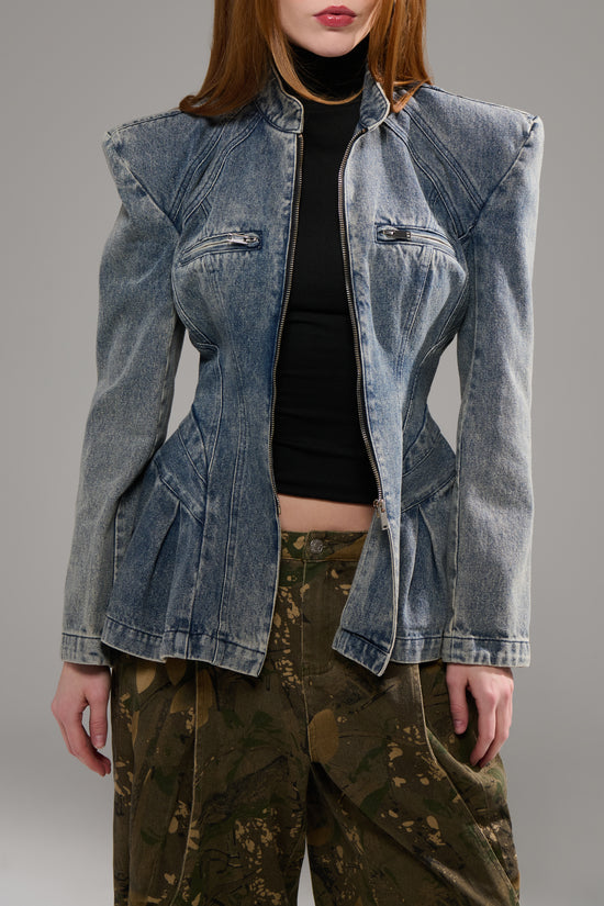 VIRELLE-DENIM DENIM OUTERWEAR | AZALEA WANG