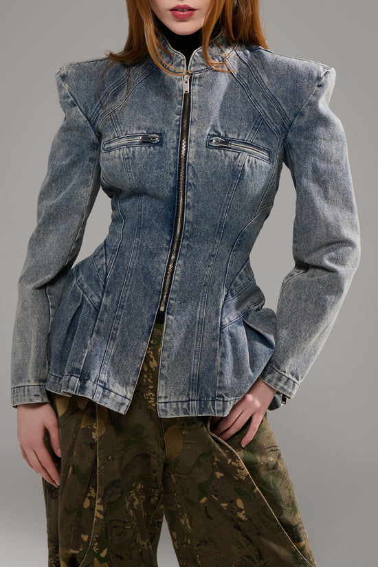 VIRELLE-DENIM DENIM OUTERWEAR | AZALEA WANG
