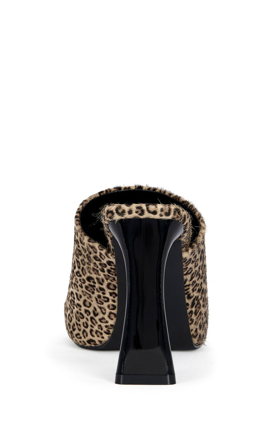 VIVARA-LEOPARD CALF HAIR HEELED SANDAL
