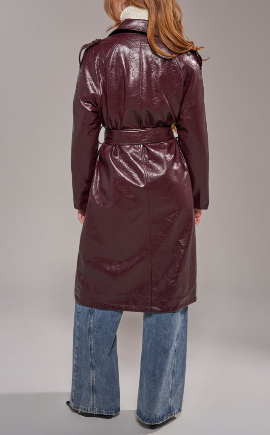 VIVIENNE-MERLOT TRENCH COAT