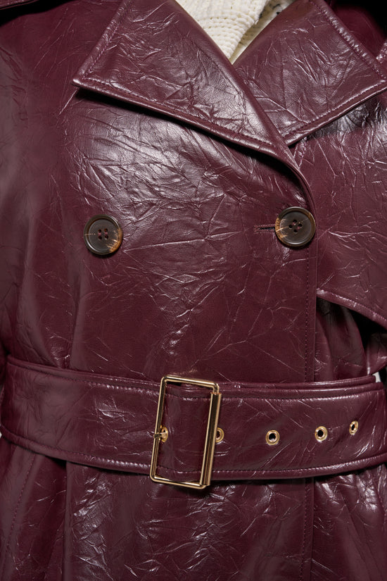 VIVIENNE-MERLOT TRENCH COAT