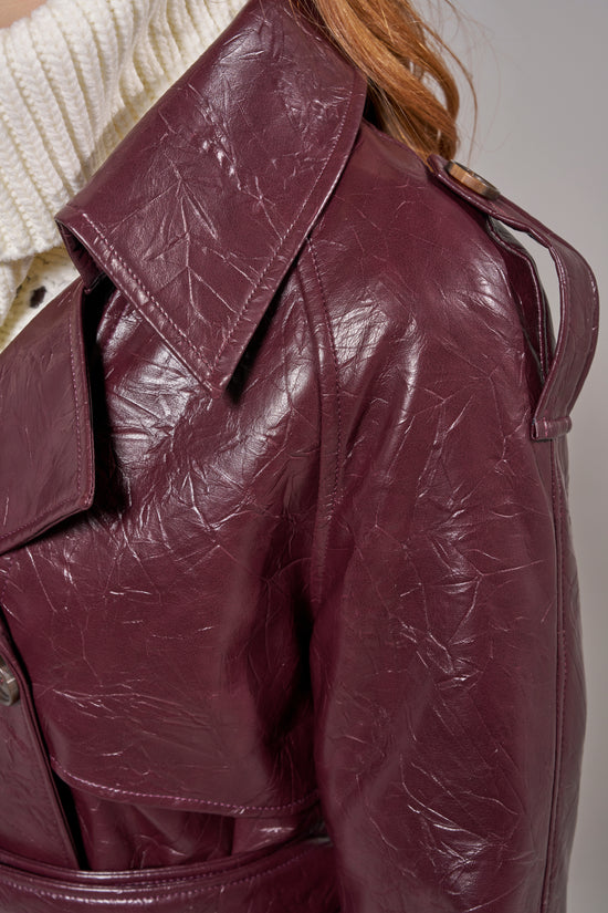 VIVIENNE-MERLOT TRENCH COAT