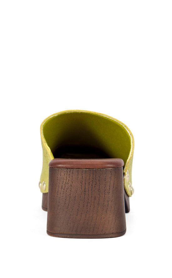 WALINDA-CITRON GENUINE SUEDE STUDDED CLOG