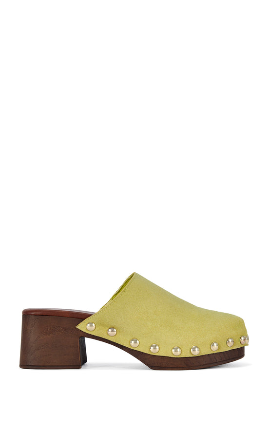 WALINDA-CITRON GENUINE SUEDE STUDDED CLOG