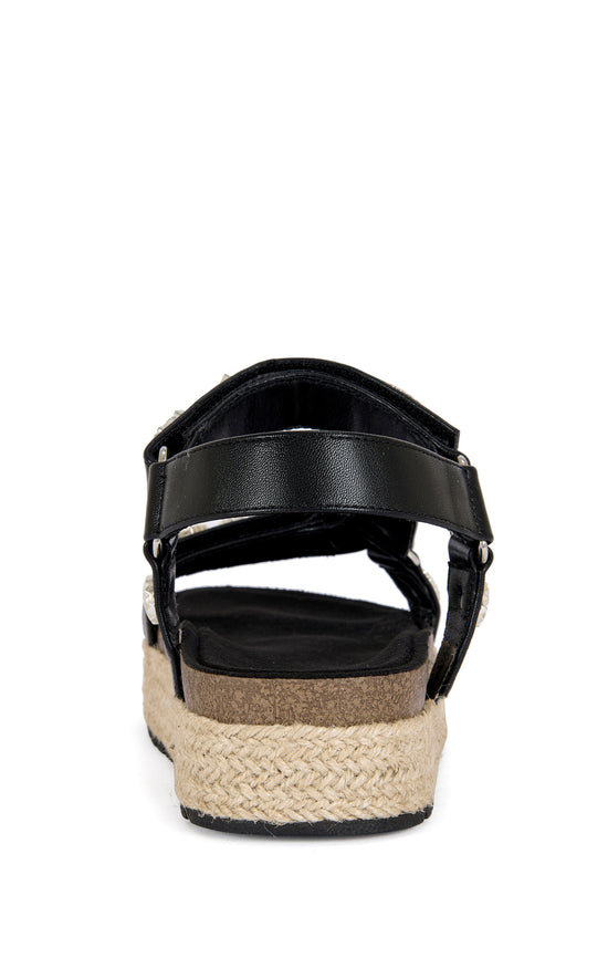 WATKINS-BLACK WESTERN FLATFORM SANDAL