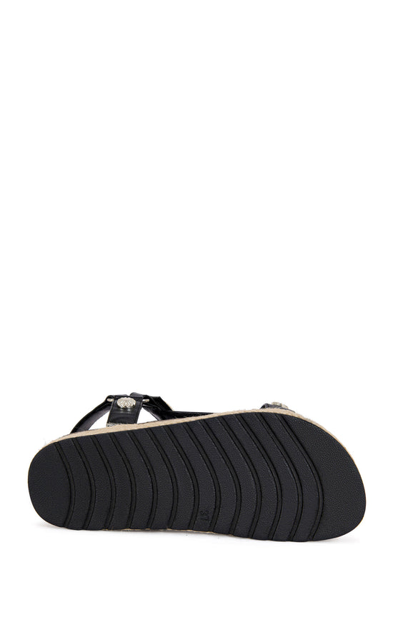 WATKINS-BLACK WESTERN FLATFORM SANDAL