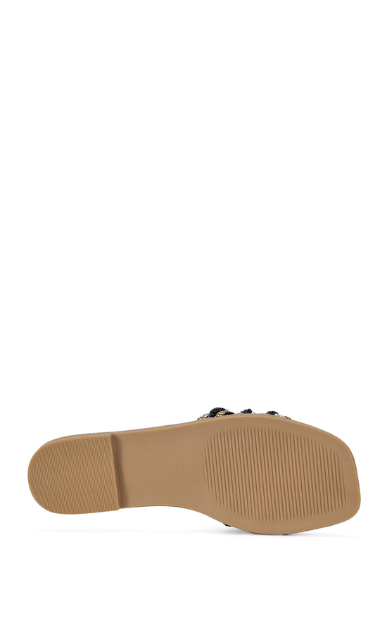 WEN-BLACK FLAT SANDAL